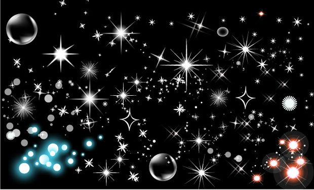 free vector Shining star bubbles vector